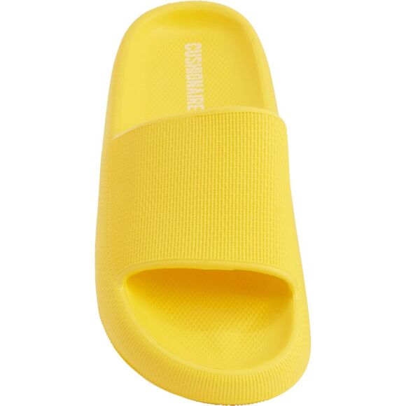 CUSHIONAIRE Yellow Feather Platform Recovery Cloud Slide Sandals - US 7 - Picture 2 of 5